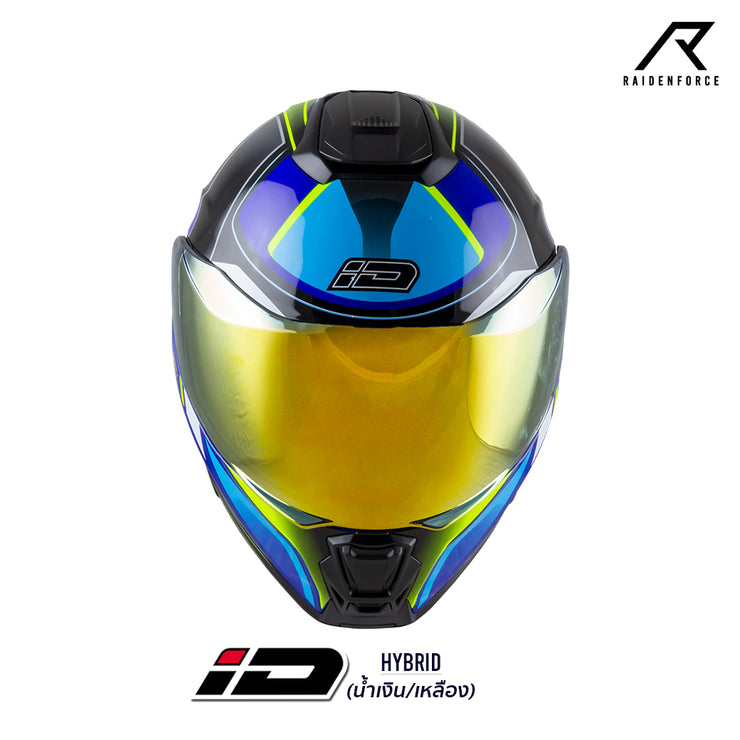 หมวกกันน็อค ID HYBRID สี น้ำเงิน เหลือง