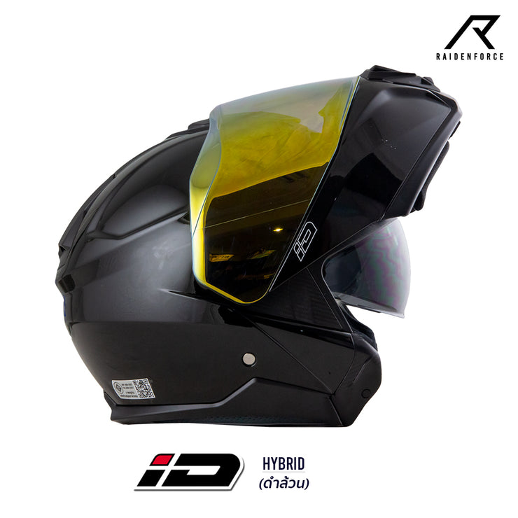 หมวกกันน็อค ID HYBRID สี  พื้น ดำล้วน