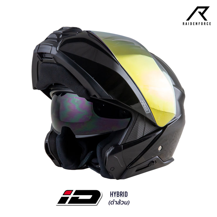 หมวกกันน็อค ID HYBRID สี  พื้น ดำล้วน