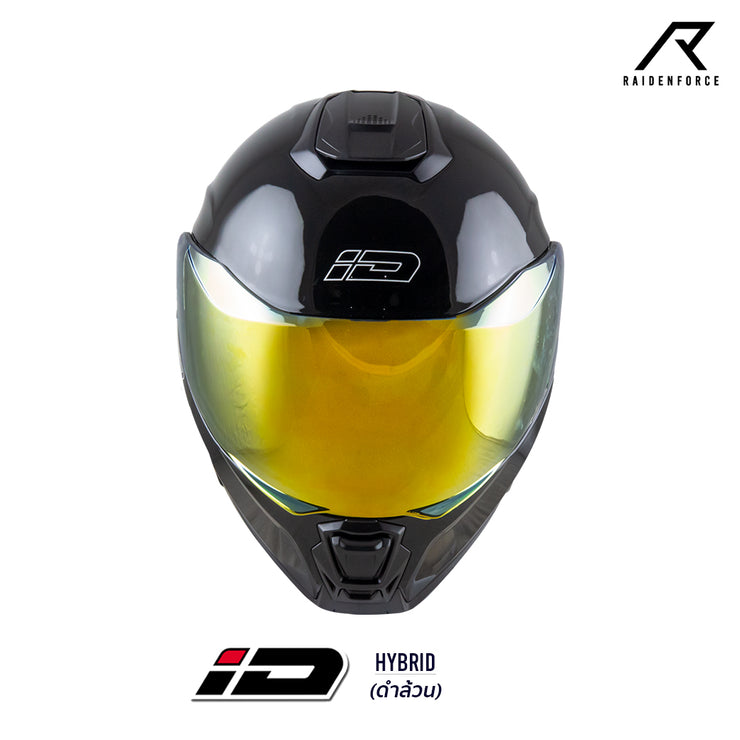 หมวกกันน็อค ID HYBRID สี  พื้น ดำล้วน
