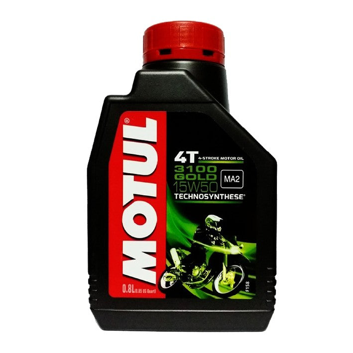 น้ำมัน MOTUL 3100 Gold 4T 15W-50  (กึ่งสังเคราะห์) 0.8L